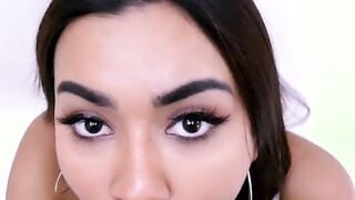 Hot Indian Model sucking big black cock in studio