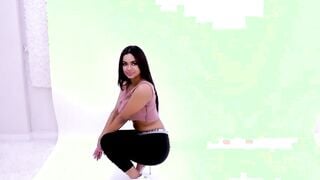 Hot Indian Model sucking big black cock in studio