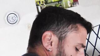 Cute straight Latino doggystyle barebacked for some money