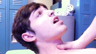Hot Aiden Ward moans while being sucked by Grayson Lange