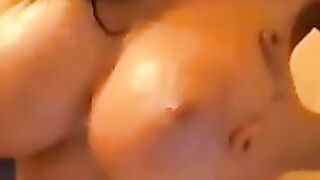 Horny Chick fingering and sucking dildo