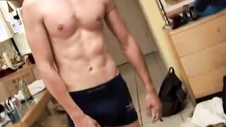 Jason Denver plays with his dick straight from work