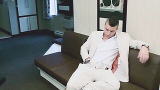 Jerk off day arrived for classy and muscled young man