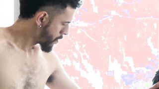 Pretty Latino teen fucked raw in amateur foursome