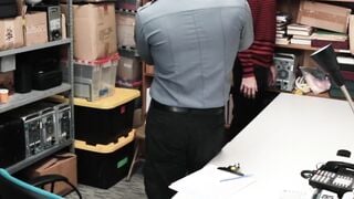 Petite shoplifter punished for stealing with rough bareback