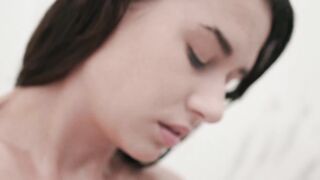 Erotic solo playtime in shower for petite babe Cristin M