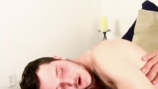 Inked cutie drilled bareback by mature daddy hard