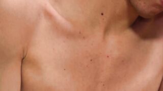 Horny skinny teen Gavin Beccera fingering while masturbating