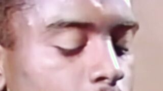 Vintage black studs cum hard after bareback pounding