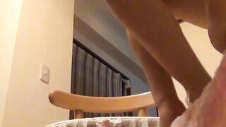 Young and adorable Japanese amateur rubs her smooth pussy
