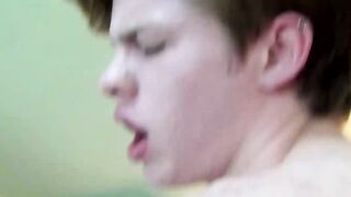 I pound my twink bestfriend with no condoms and creampie him