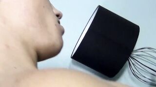 Horny twink rides boyfriend until bareback creampie