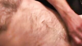 Mature mustache stud sucking dick and wanking off