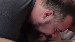 Macho stepdad barebacking forbidden ass in threesome