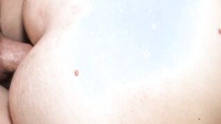 Twink stepson cums while daddy barebacks his tight ass
