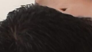 Teenage latino cums in mouth while drilled raw in kitchen