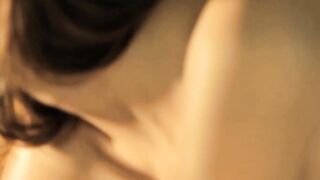 Lustful couple screwing in their tiny and romantic bedroom