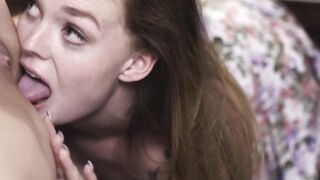 Plumbers apprentice eats pussy to rich brat lesbian