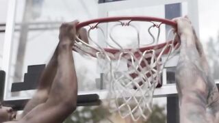 Busty Eva Maxim lets basketball players fuck her ass