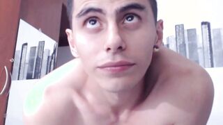 Cute Latin twink Nick Maori masturbates in homemade video