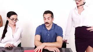 Cheated on husband fucks three big tits at once