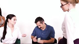 Cheated on husband fucks three big tits at once
