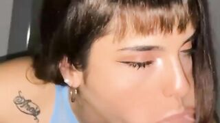 Nadja Rey HAIRY PUSSY Sucks and Rides Bi