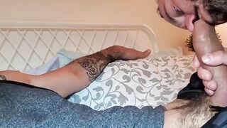 Sexy hunk Starlen Gold intense cock sucking and ass rimming