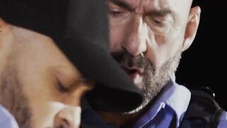 Powerless hunk drew sebastian gang banged by police outdoor