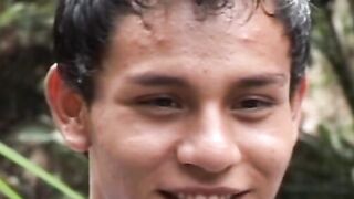 Outdoorsy latino boyfriends bareback before facial