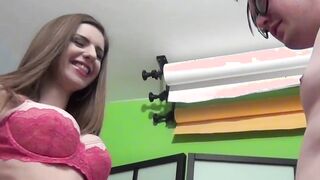 Young busty girl Stella Cox fucked by fake producer