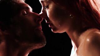 Couple in love has exotic sex in a romantic setting