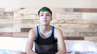 After interview Cole Patrick jerks his big dick for you
