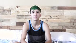 After interview Cole Patrick jerks his big dick for you