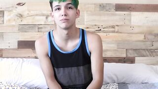 After interview Cole Patrick jerks his big dick for you