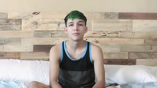 After interview Cole Patrick jerks his big dick for you
