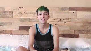 After interview Cole Patrick jerks his big dick for you