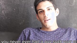 Straight Latino fucks a man hole first time ever