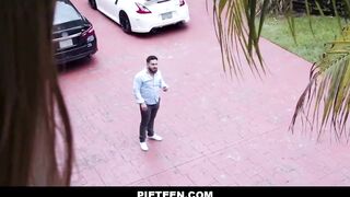 Aria Kai is all grown up now and ready to mingle with boys but her dad won't let her. So she made a clip just for her dad fucking her BF.