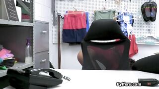 Curly african thief meets officers huge penis