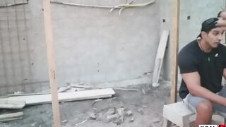 Ksal Goddess and his friend Pitbull porn try to break inside a house under construction to pounded, but the mosquitoes pounded with them