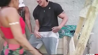 Ksal Goddess and his friend Pitbull porn try to break inside a house under construction to pounded, but the mosquitoes pounded with them