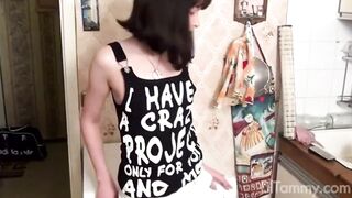 Slim 19 year old Lil Tammy gets naked off