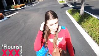Wonder Woman catches her Cheating Man and gets cramped  - Anastasia Rose