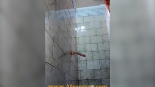 Cock on the wall pounded inside the shower