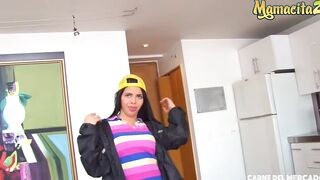 MAMACITAZ - (Lucero Perez & Charles Gomez) Hispanic Pizza bimbos Gets Penis From A Customer