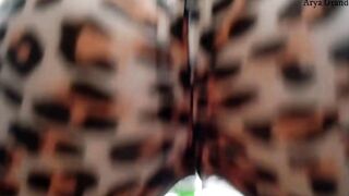 Arya Grander queening Desires Hot bondage camgirl into pvc latex catsuit