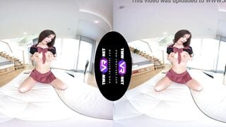 TmwVRnet.com -Stefany - Fully-dressed Bombshell orgasms on sofa