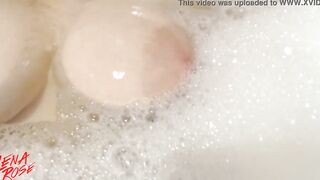 Huge jugs inside Hot Tub