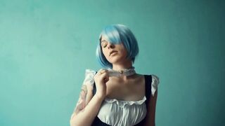 Rem Re Zero loves to play with vibrating sex toys - Cosplay Amateur SpookyBoogie